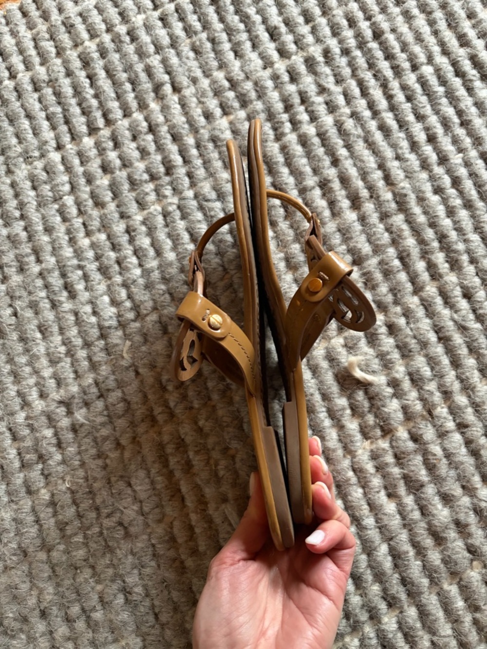 Tory Burch Miller Thong Sandal in Tan - Picture 5 of 5